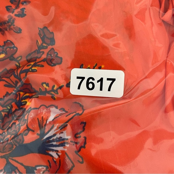 Free People Red Orange Positano Printed Blouse Top 37617 - Picture 8 of 10